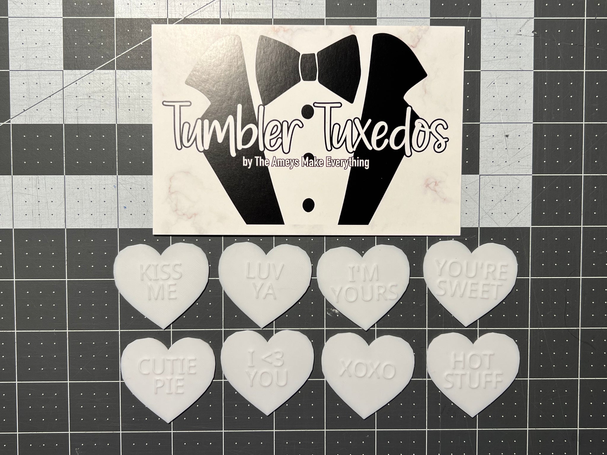 Convo Hearts- Tumbler Tuxedo
